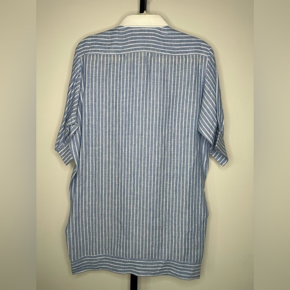 Pierre Cardin Pour Paul & Joe Women Linen Shirt Dress - Striped Button Up - Picture 5 of 6